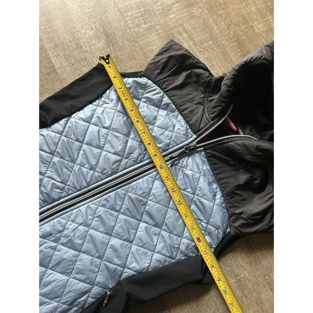 Swix Mayen Insulated Ski Vest Women’s S Blue Black Hooded Winter Gorpcore Long - Picture 11 of 14